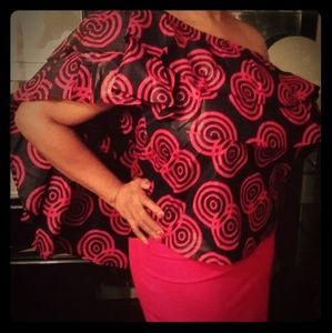 Womens African Wax Fabric Top